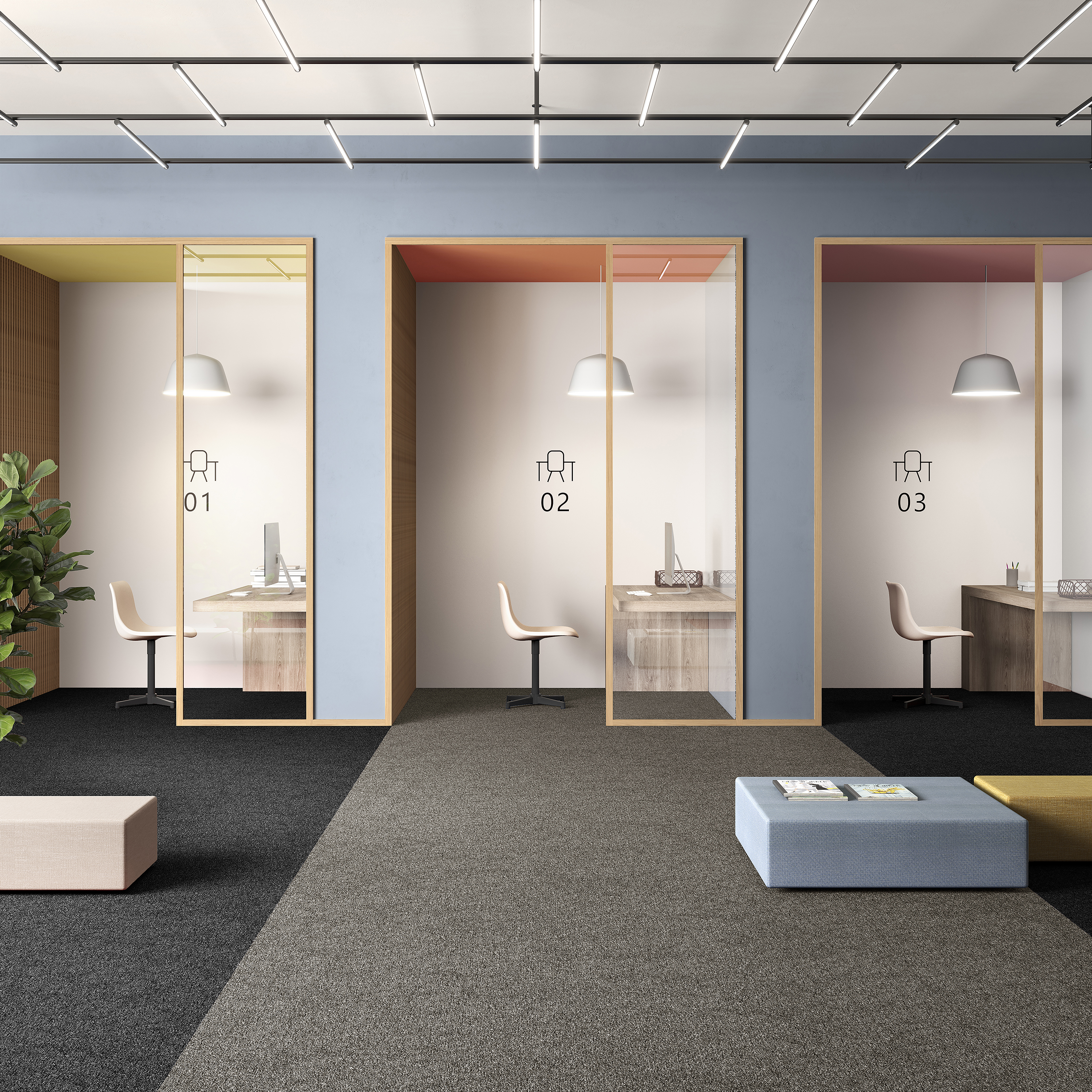 Ковровая плитка Medusa Tile 40 (500*500*5 мм) — купить в Верхней Пышме